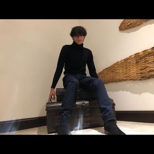 Custom made flame denim bottom pants